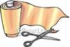 Roll Of Gauze Bandages And A Pair Of Scissors   Royalty Free Clipart