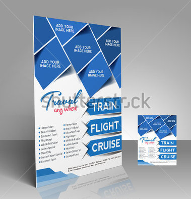 Transportation   Vector Travel Flyer Magazine Cover   Poster Template
