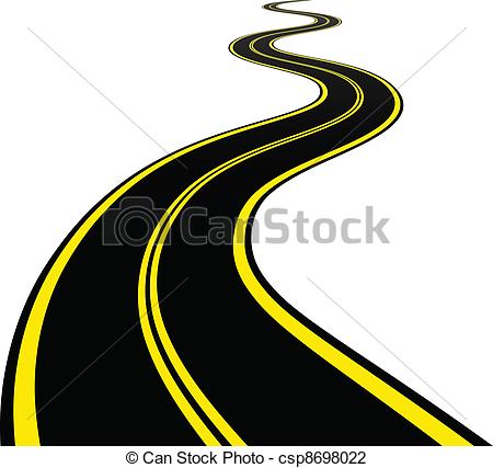 Vector Illustration Of Vector Winding Road Csp8698022   Search Clipart
