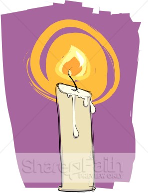 White Advent Candle   Church Candle Clipart