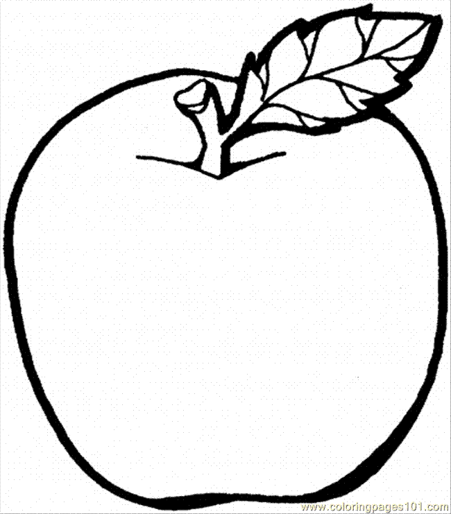 Apple 2  Food   Fruits   Apples    Free Printable Coloring Page Online