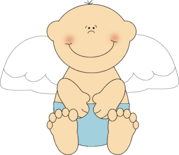 Baby Boy Angel Clip Art Image   Bald Baby Boy With Angel Wings Wearing