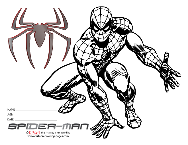 Black Spider Man Colouring Pages  Page 2 