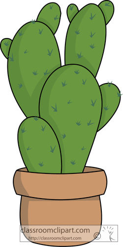 Cactus Clipart   Prickly Pear Cactus 01   Classroom Clipart