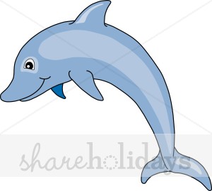 Cartoon Dolphin Clipart   Party Clipart   Backgrounds