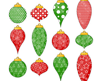 Christmas Baubles Clipart  Christmas Tree Decorations Clip Art For    