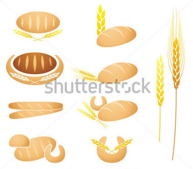     Food   Drinks   Collection Of Bread Baguette Corn And Wheat Ear