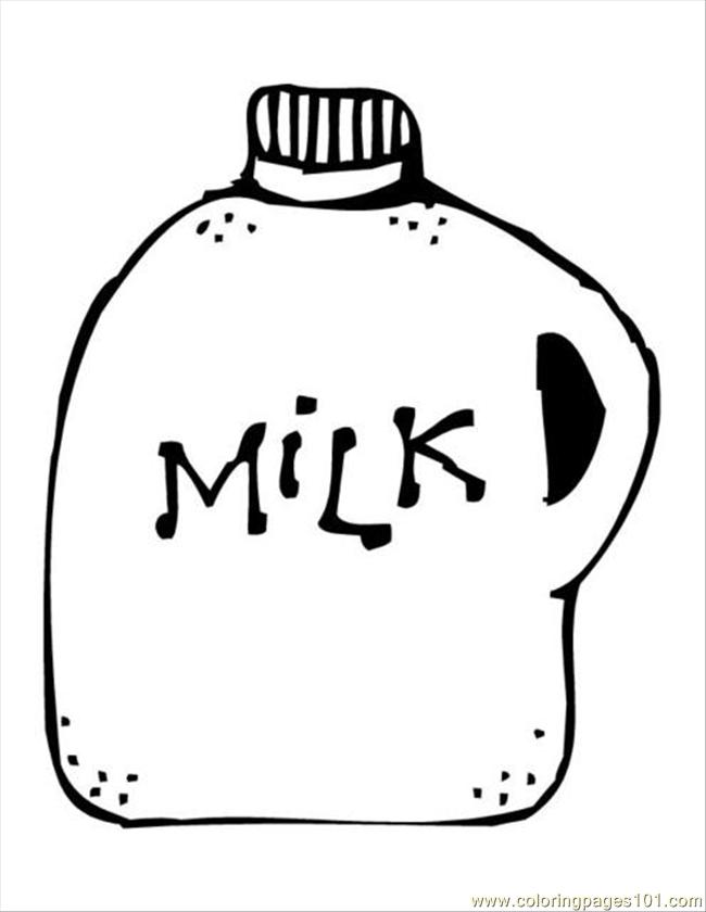 Free Printable Coloring Page Food Drink Milk Gallon  Food   Fruits