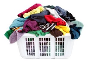 Laundry Tips And Tricks Dirty Laundry In A White Basket
