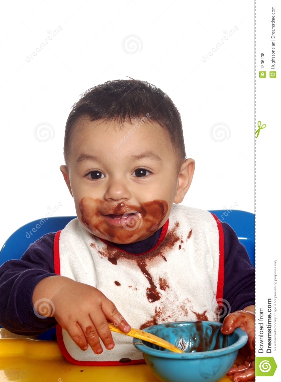 Messy Face Baby 15 Months Royalty Free Stock Photos   Image  1836238