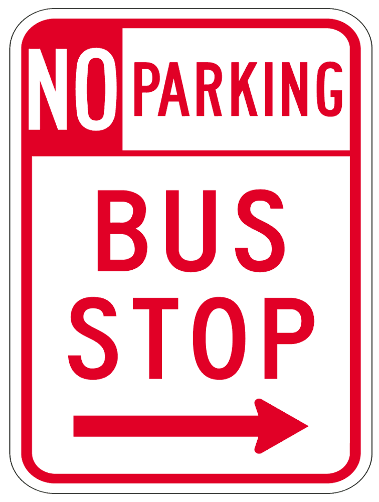 No Parking Bus Stop Clipart