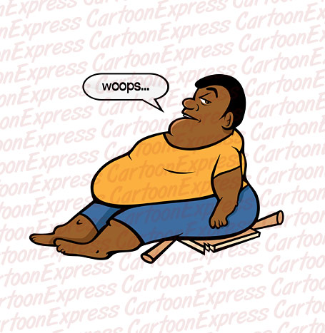 Pictures Fat Guy On Treadmill Exercising Clip Art Royalty Free Clipart
