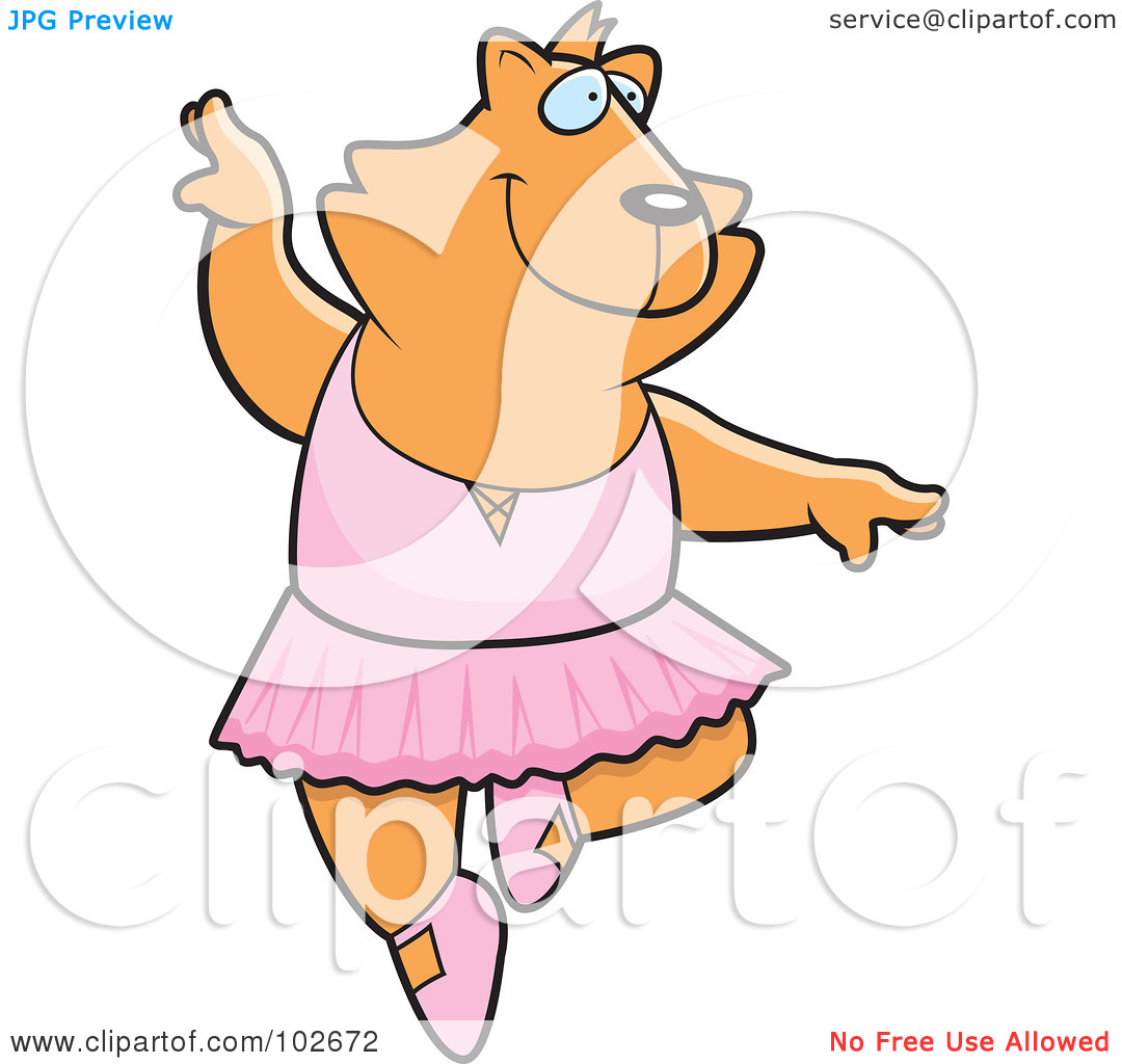 Royalty Free  Rf  Clipart Illustration Of A Dancing Ballerina Cat By