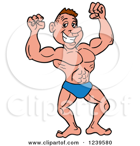 Royalty Free  Rf  Muscle Man Clipart Illustrations Vector Graphics