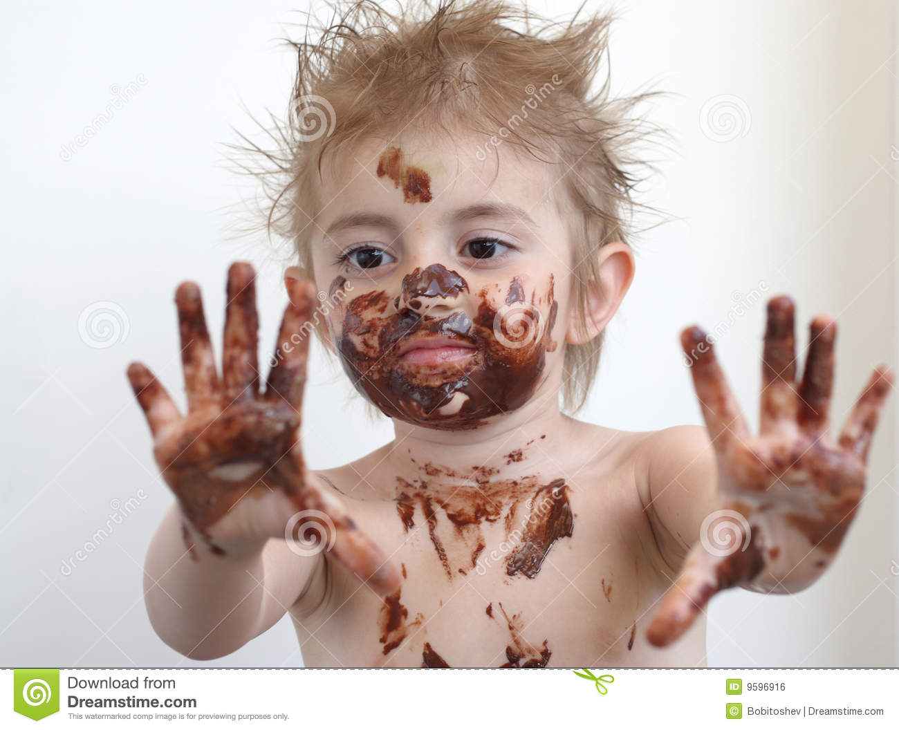 Royalty Free Stock Image  Child Eating Chocolate
