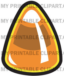 Single Piece Of Candy Corn Clipart Illustration   Image 14607 By Andy