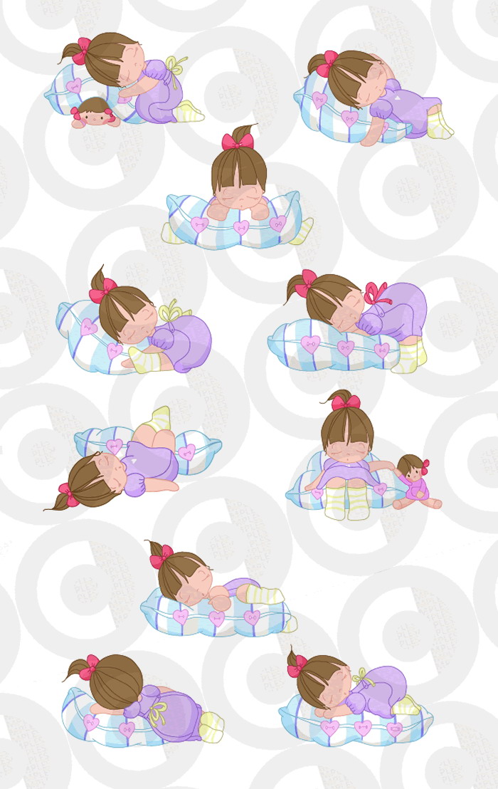 Sleeping Baby Girls Baby Girls Clip Art Baby Girls Cartoon Baby