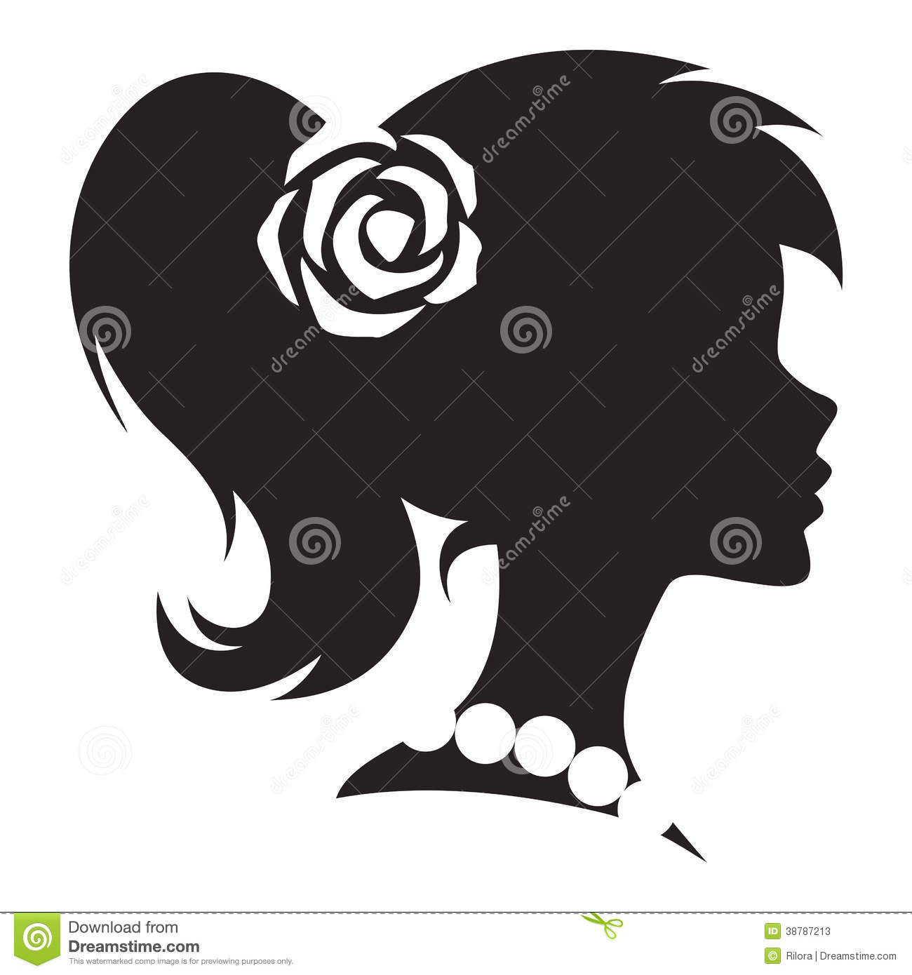 Vintage Cameo Women Silhouette Stock Vector   Image  38787213