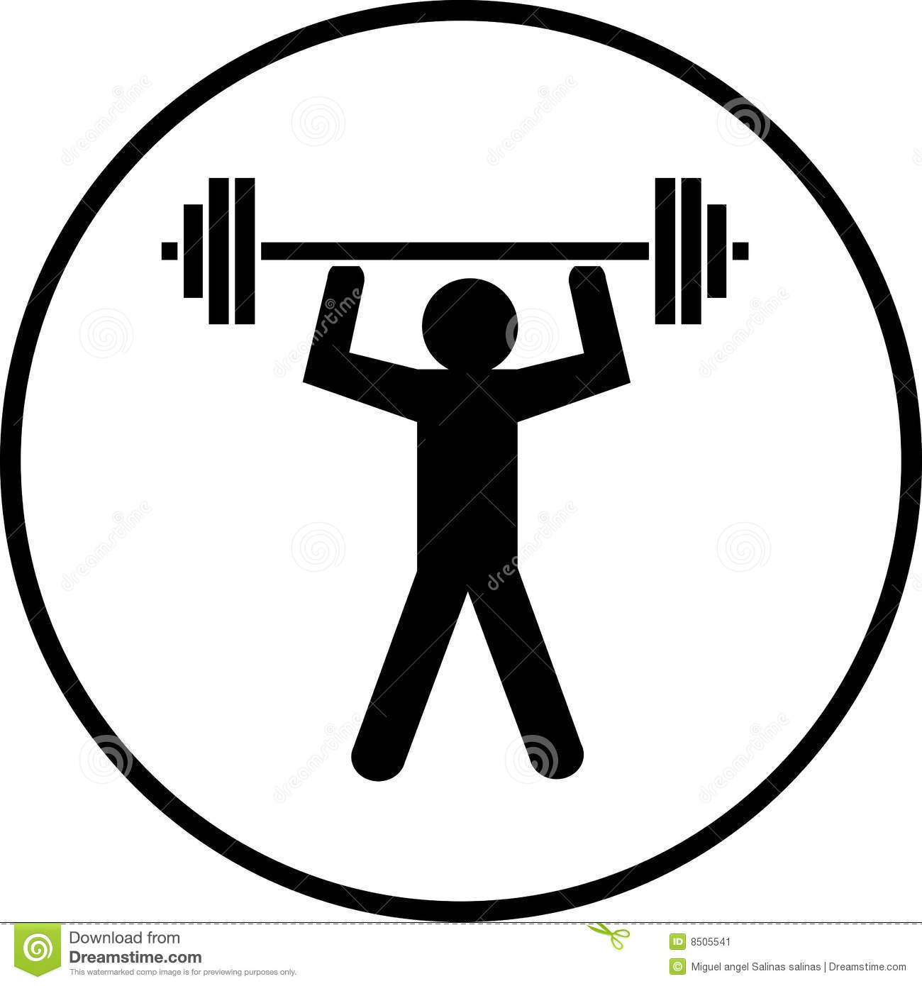 Weights Lifting Body Builder Symbol Vector Stock Image   Image