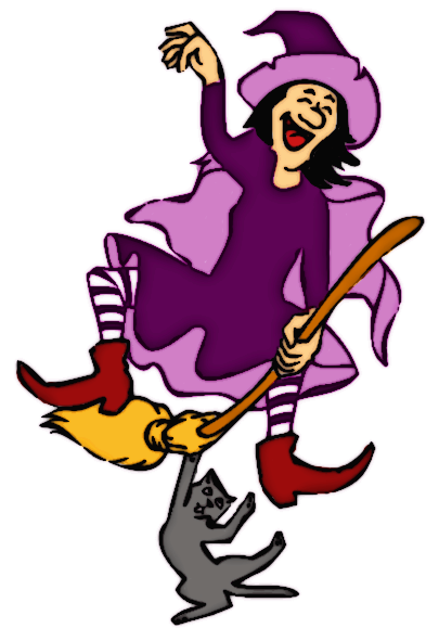 Witch Dancing With Cat   Http   Www Wpclipart Com Holiday Halloween    
