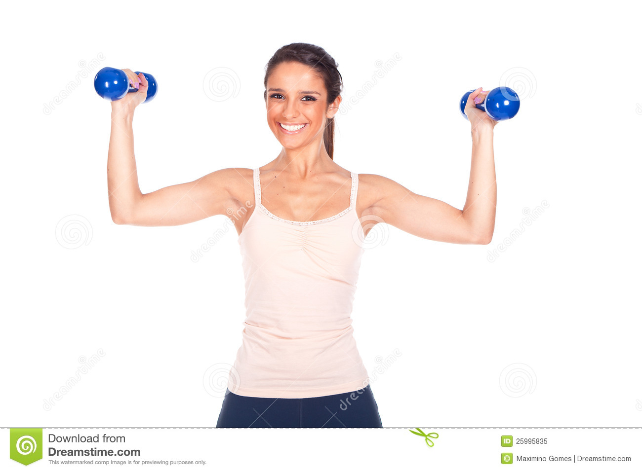 Woman Lifting Some Weights And Working Out Royalty Free Stock Photo