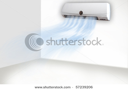 Air Conditioner In A 3d Room With Air Breeze   Pictures And Stock    