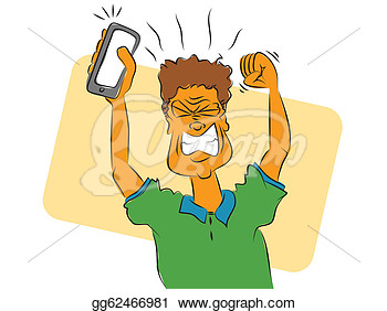 Angry Cell Phone Clip Art