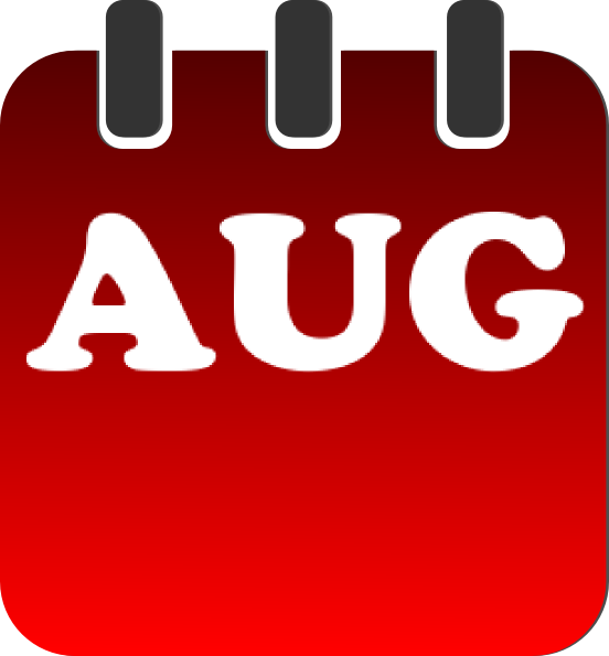 August Calendar Clip Art At Clker Com   Vector Clip Art Online