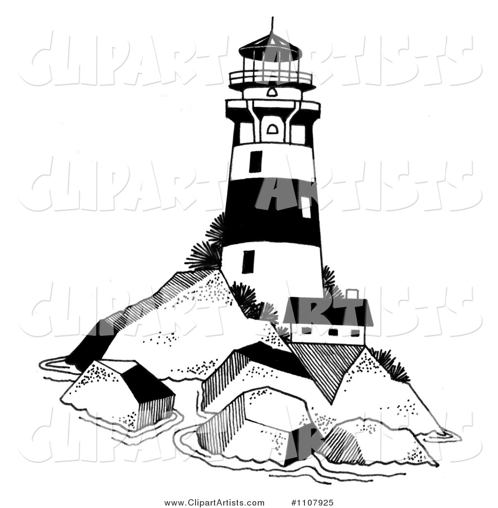 Black And White Lighthouse