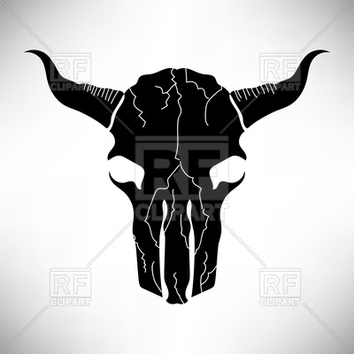 Bull Skull Silhouette 90426 Download Royalty Free Vector Clipart