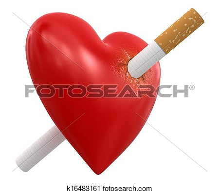 Clipart   Heart With Cigarette   Fotosearch   Search Clip Art