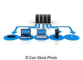 Computer Network Illustrations And Clipart
