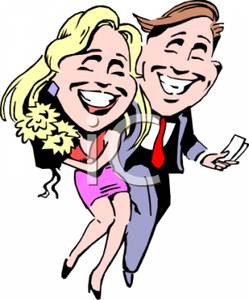 Couple Going On A Movie Date   Royalty Free Clipart Picture