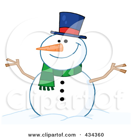 Free  Rf  Clipart Illustration Of A Happy Snowman   2 By Hit Toon