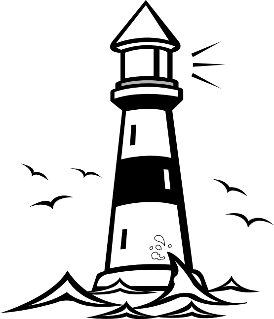 Lighthouse Clip Art Black And White Free   Clipart Panda   Free