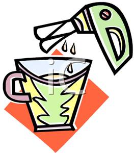 Liquid In A Measuring Cup And A Handheld Mixer Clipart Image