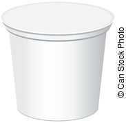 Plastic Containers For Dairy Products And Jams Vector   
