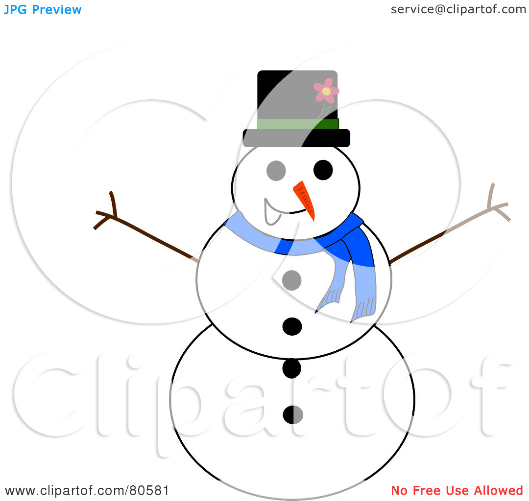 Royalty Free  Rf  Clipart Illustration Of A Jolly Christmas Snowman