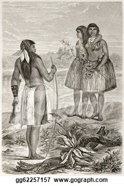 Stock Illustration   Native American Women Of Colorado River Region