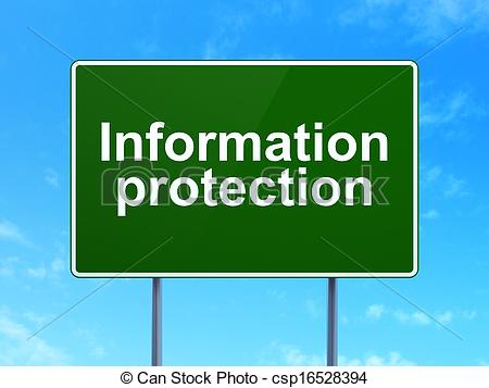 Stock Illustration   Security Concept  Information Protection On Green