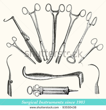 Surgery Tools Clipart Surgical Instruments   Vintage