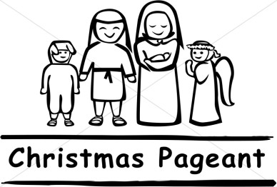Black And White Christmas Pageant Word Art