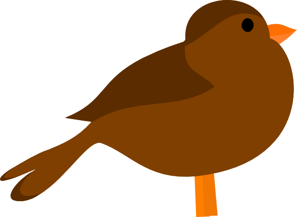 Brown Bird Clip Art At Clker Com   Vector Clip Art Online Royalty    