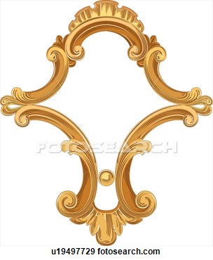 Clip Art   Gold Decorative Frame  Fotosearch   Search Clipart    