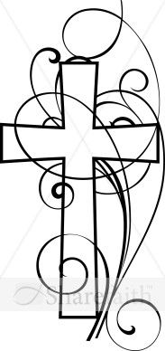 Clipart Black And White Christian Clipart Crosses Clips Art