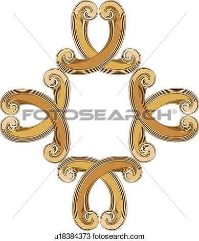 Clipart Of Gold And Brown Decorative Frame U18384373   Search Clip Art    