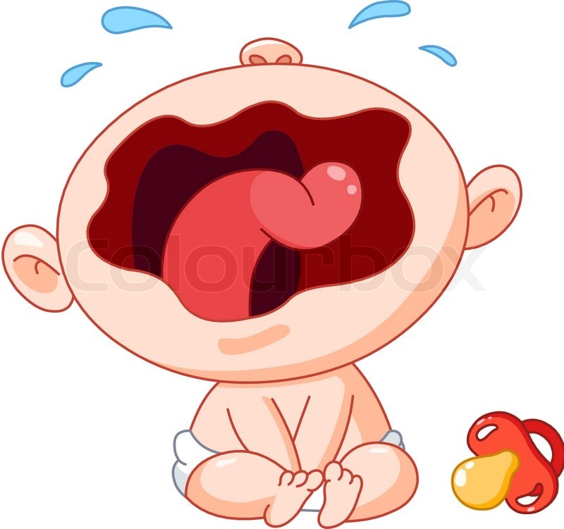 Crying Baby   Vector   Colourbox