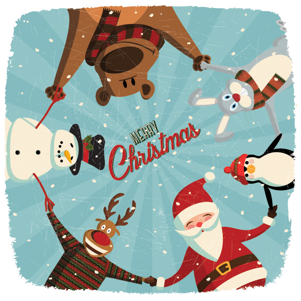 Cute Christmas Card Vector Graphic   Merry Christmas Reindeer    