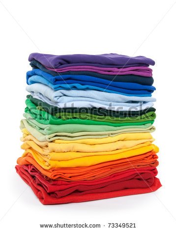 Folded Clothes Clipart Bright Folded Clothes On White