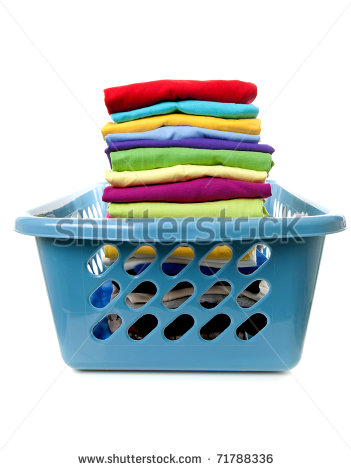 Folded Laundry Basket Clip Art